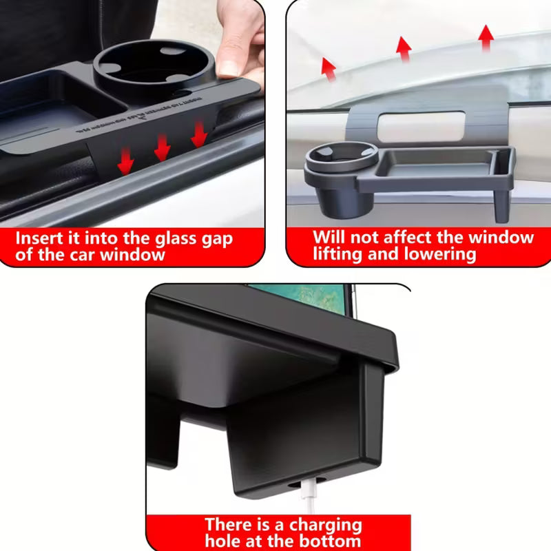 car cup holder صندوق تخزين متعدد الاستخدامات للباب الجانبي للسيارة