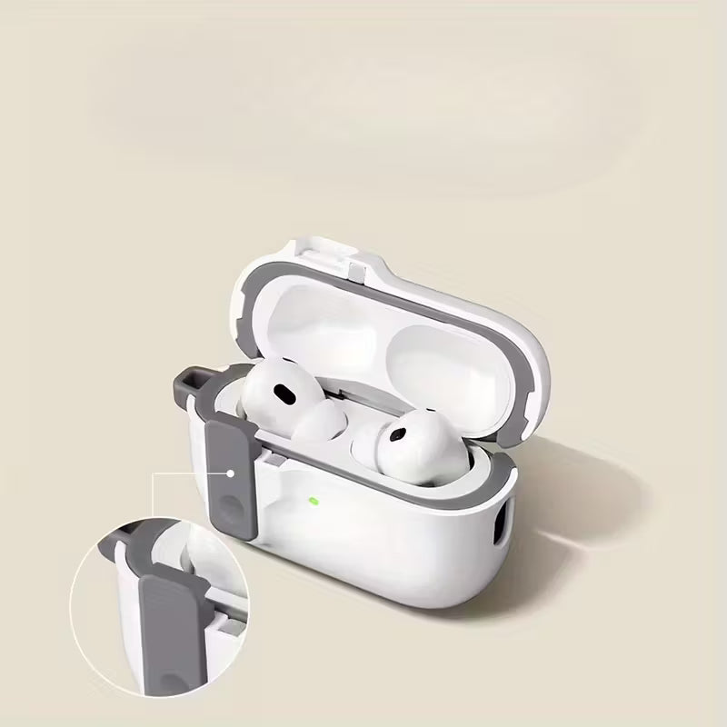 حافظة فاخرة لسماعات AirPods  – غطاء سيليكون متين مع كيس مقاوم للصدمات وحبل حمل – تصميم أنيق وبسيط&nbsp;