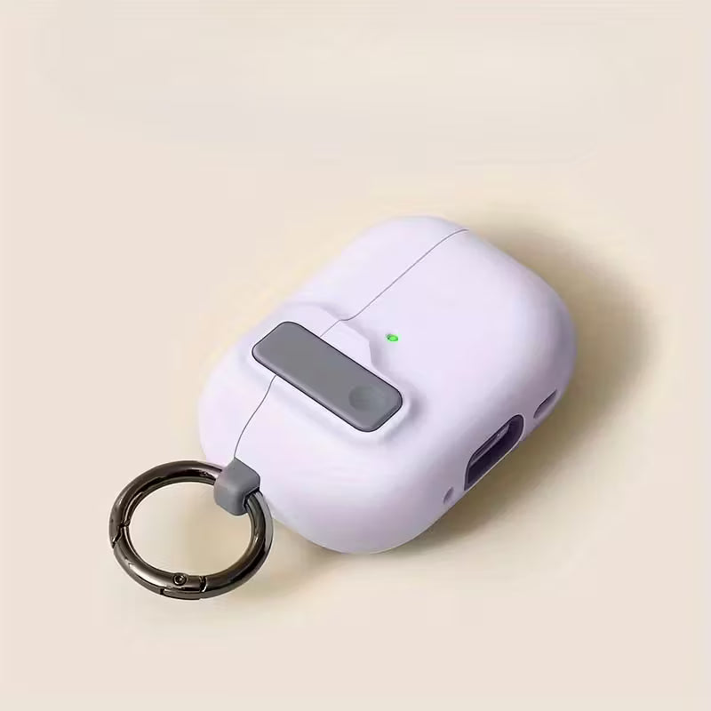 حافظة فاخرة لسماعات AirPods  – غطاء سيليكون متين مع كيس مقاوم للصدمات وحبل حمل – تصميم أنيق وبسيط&nbsp;