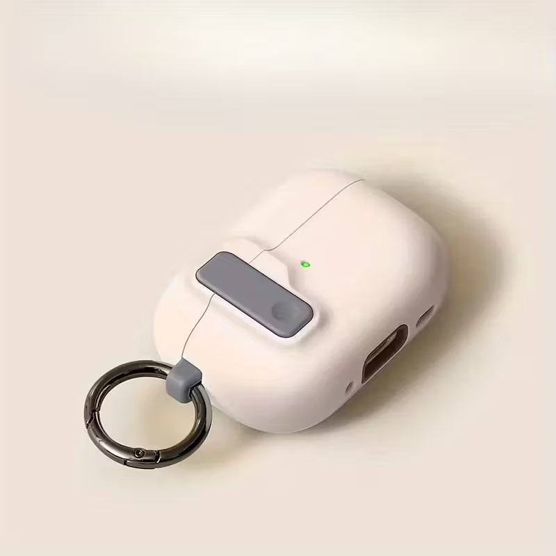 حافظة فاخرة لسماعات AirPods  – غطاء سيليكون متين مع كيس مقاوم للصدمات وحبل حمل – تصميم أنيق وبسيط&nbsp;