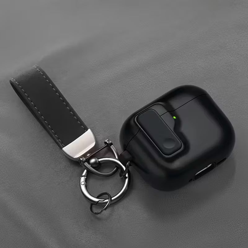 حافظة فاخرة لسماعات AirPods  – غطاء سيليكون متين مع كيس مقاوم للصدمات وحبل حمل – تصميم أنيق وبسيط&nbsp;