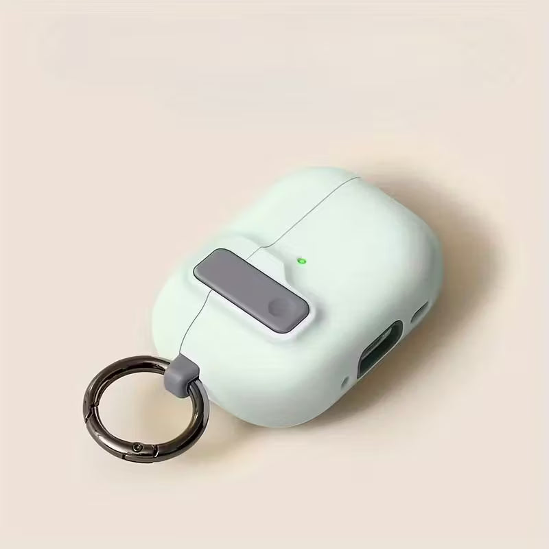 حافظة فاخرة لسماعات AirPods  – غطاء سيليكون متين مع كيس مقاوم للصدمات وحبل حمل – تصميم أنيق وبسيط&nbsp;