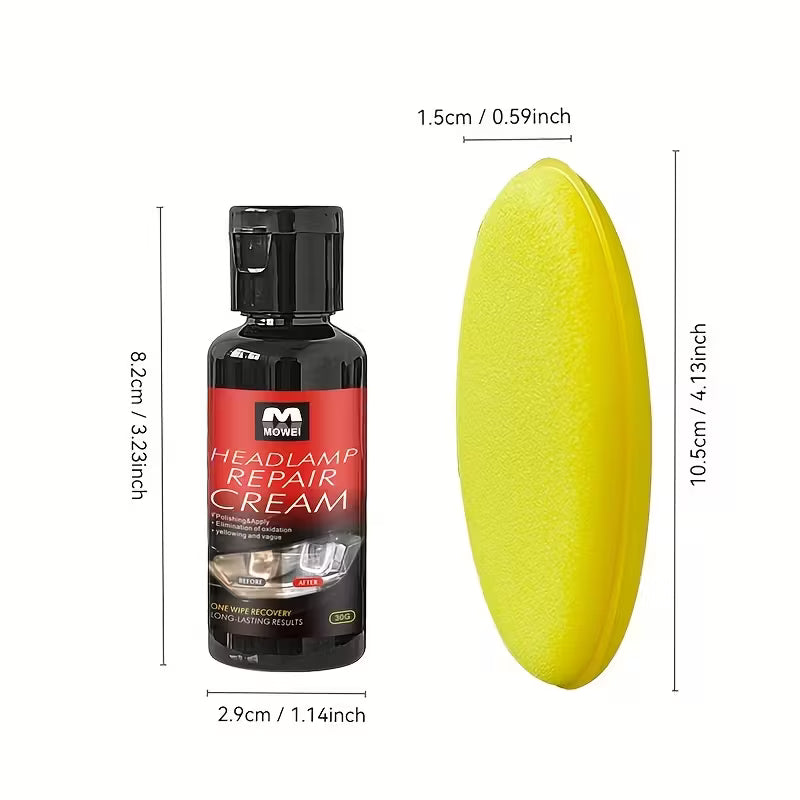 Car light cleaner طقم ترميم الضوء الأمامي للسيارة وتجديده وإزالة الخدوش وإصلاحه