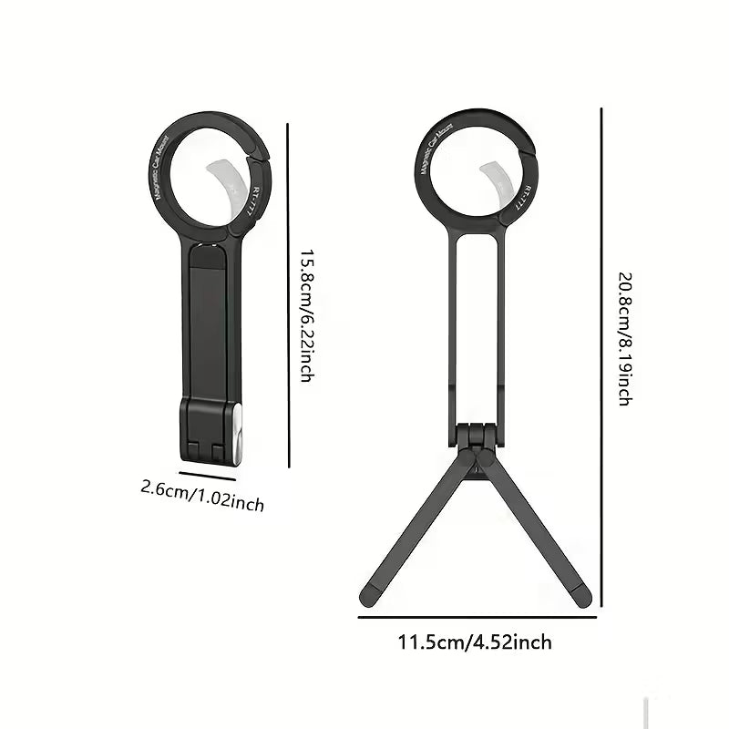 Magnetic Tripod Stand امل ثلاثي القوائم مغناطيسي MA30 من الألومنيوم – متوافق مع iPhone وMagSafe، حامل جيب للهواتف الذكية مزوّد بمغناطيس مزدوج وتركيب سريع