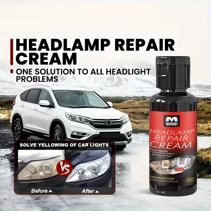 Car light cleaner طقم ترميم الضوء الأمامي للسيارة وتجديده وإزالة الخدوش وإصلاحه