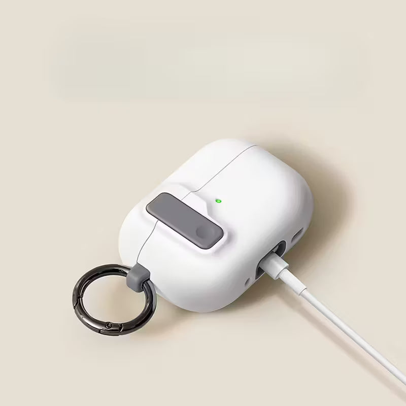 حافظة فاخرة لسماعات AirPods  – غطاء سيليكون متين مع كيس مقاوم للصدمات وحبل حمل – تصميم أنيق وبسيط&nbsp;